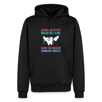 The Reason Someone Smiles Dental Assistant - Männer Premium Bio Hoodie - Schwarz - Vorne - Nico (187cm)
