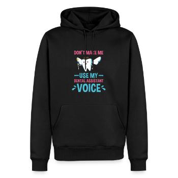 My Dental Assistant Voice Dental Assistant - Männer Premium Bio Hoodie - Schwarz - Vorne - Nico (187cm)