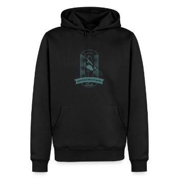 Club de kayak en eau vive - Sweat à capuche Premium bio Homme - noir - Devant - Nico (187cm)
