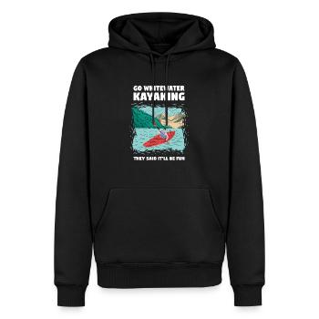 Whitewater Kayaking They Said Whitewater Kayaking - Men’s Premium Organic Hoodie - black - Front - Nico (187cm)