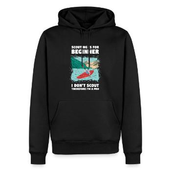 Scouting Is For Beginners Whitewater Kayaking - Männer Premium Bio Hoodie - Schwarz - Vorne - Nico (187cm)