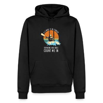 S’il s’agit de kayak en eau vive et de chiens - Sweat à capuche Premium bio Homme - noir - Devant - Nico (187cm)