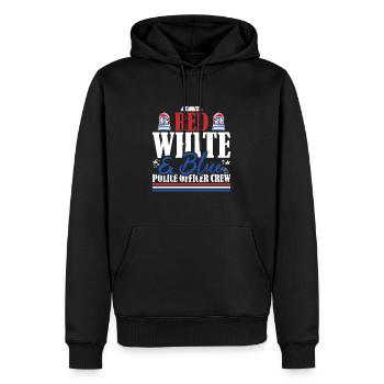 Veteran US Flag Red White & Blue Police Officer - Men’s Premium Organic Hoodie - black - Front - Nico (187cm)