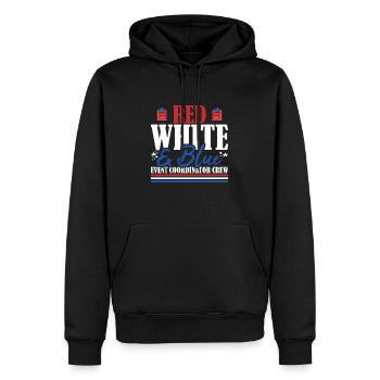 Veteran US Flag Red White & Blue Event Coordinator - Männer Premium Bio Hoodie - Schwarz - Vorne - Nico (187cm)