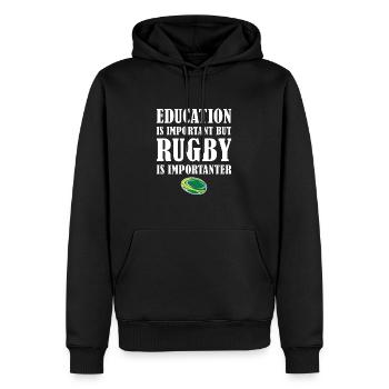 Mais le rugby est plus important Afrique du Sud Rugby - Sweat à capuche Premium bio Homme - noir - Devant - Nico (187cm)