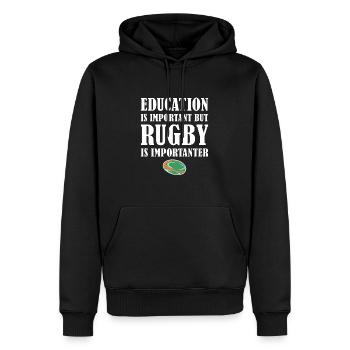 Mais le rugby est plus important Irlande Rugby - Sweat à capuche Premium bio Homme - noir - Devant - Nico (187cm)