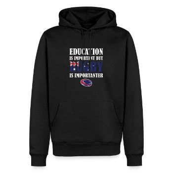 Mais le rugby est plus important Australie Rugby - Sweat à capuche Premium bio Homme - noir - Devant - Nico (187cm)