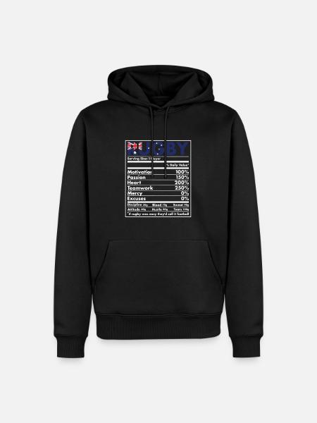 Nutrition Australia Rugby - Men’s Premium Organic Hoodie - black