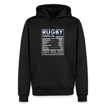 Nutrition Argentina Rugby - Männer Premium Bio Hoodie - Schwarz - Vorne - Nico (187cm)