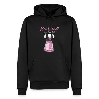 Volksfest mei dirndl is grod deckad dirndl ersatz - Sweat à capuche Premium bio Homme - noir - Devant - Nico (187cm)
