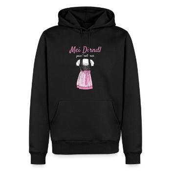 Volksfest mei dirndl fits net mer dirndl remplacement - Sweat à capuche Premium bio Homme - noir - Devant - Nico (187cm)