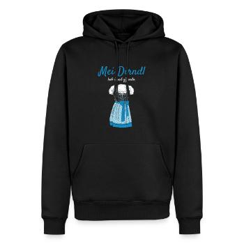 Volksfest chemisier mei dirndl hob i ned g’fundn - Sweat à capuche Premium bio Homme - noir - Devant - Nico (187cm)