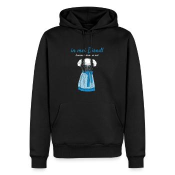 Volksfest In Mei Dirndl Kumm I Nimma Nei Dirndl - Männer Premium Bio Hoodie - Schwarz - Vorne - Nico (187cm)