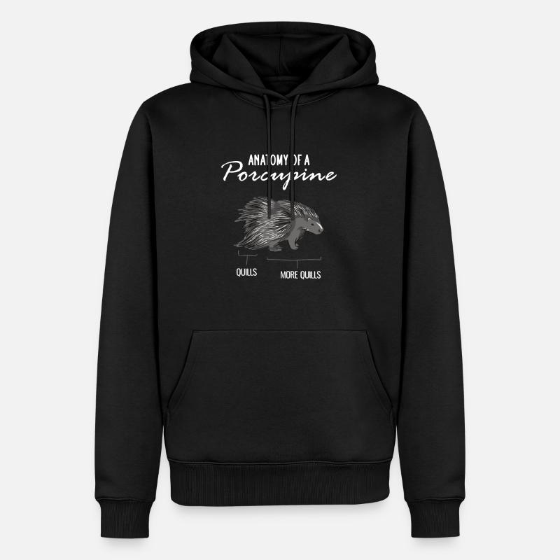 Anatomie d’un porc-épic - Sweat à capuche Premium bio Homme - noir