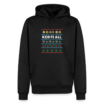 Sport X-Mas Noël Korfball - Sweat à capuche Premium bio Homme - noir - Devant - Nico (187cm)