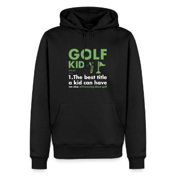 Sport Kid Définition Golf - Sweat à capuche Premium bio Homme - noir - Devant - Nico (187cm)