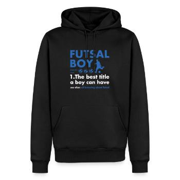 Sport Boy Definition Futsal - Männer Premium Bio Hoodie - Schwarz - Vorne - Nico (187cm)