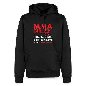 Sport Girl Definition MMA - Männer Premium Bio Hoodie - Schwarz - Vorne - Nico (187cm)