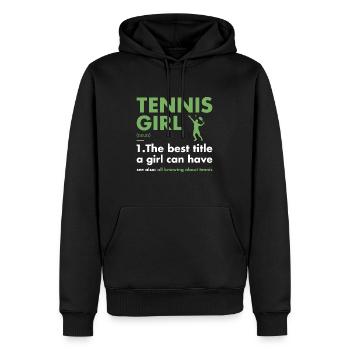 Sport Girl Definition Tennis - Männer Premium Bio Hoodie - Schwarz - Vorne - Nico (187cm)