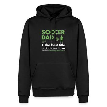Sport Dad Definition Soccer - Männer Premium Bio Hoodie - Schwarz - Vorne - Nico (187cm)