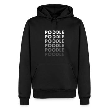 Caniche - Sweat à capuche Premium bio Homme - noir - Devant - Nico (187cm)