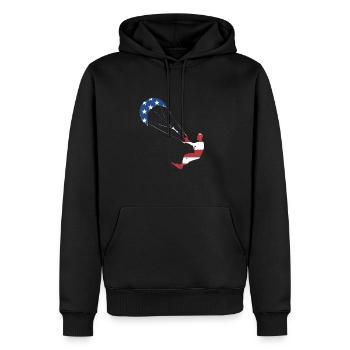 Sport Us Flag Kitesurf - Sweat à capuche Premium bio Homme - noir - Devant - Nico (187cm)