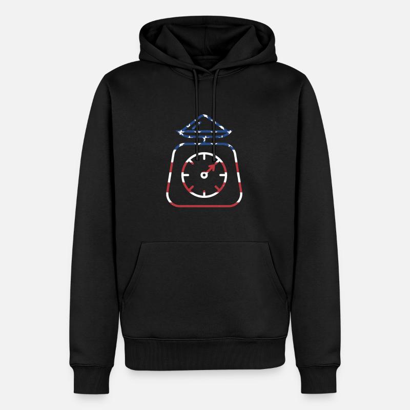 Baker Us Flag Cuisson - Sweat à capuche Premium bio Homme - noir