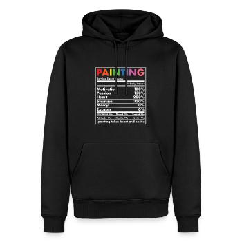 Painter Nutrition Painting - Männer Premium Bio Hoodie - Schwarz - Vorne - Nico (187cm)