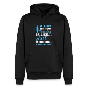Canoeist A Day Without Canoeing - Men’s Premium Organic Hoodie - black - Front - Nico (187cm)