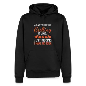 Griller A Day Without Grilling - Männer Premium Bio Hoodie - Schwarz - Vorne - Nico (187cm)