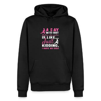 Gymnaste Une journée sans gymnastique rythmique - Sweat à capuche Premium bio Homme - noir - Devant - Nico (187cm)