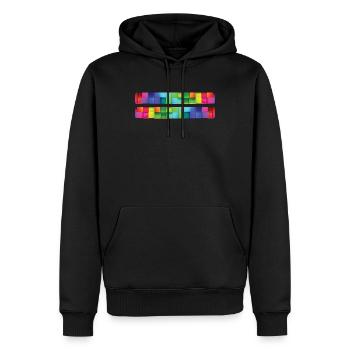 Rainbow Regenbogen Pride Homosexual Kleidung Mann - Männer Premium Bio Hoodie - Schwarz - Vorne - Nico (187cm)
