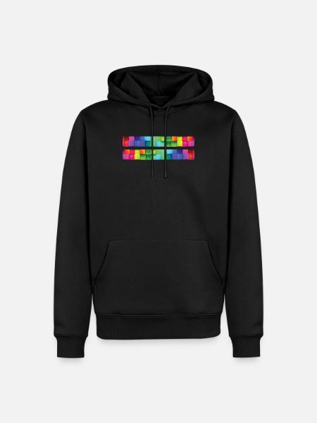 Rainbow Regenbogen Pride Homosexual Kleidung Mann - Männer Premium Bio Hoodie - Schwarz