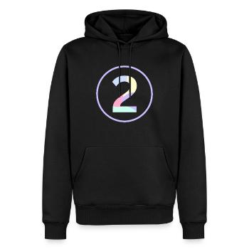 Pastel "Two" 2 - ApriNoeScor - Men’s Premium Organic Hoodie - black - Front - Nico (187cm)