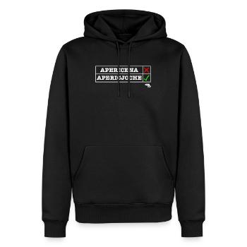 AperiCjoche - Men’s Premium Organic Hoodie - black - Front - Nico (187cm)
