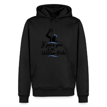 J'peux pas j'ai water-polo - Sweat à capuche Premium bio Homme - noir - Devant - Nico (187cm)