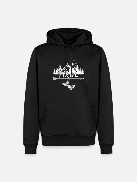 Tirol - Männer Premium Bio Hoodie - Schwarz