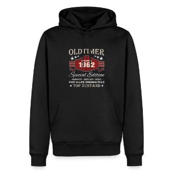 Oldtimer 1962 Opa Vintage - Männer Premium Bio Hoodie - Schwarz - Vorne - Nico (187cm)