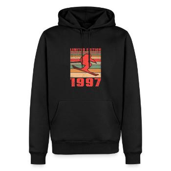 Skifahrer Skifahrerin Ski Geburtstag 1997 - Männer Premium Bio Hoodie - Schwarz - Vorne - Nico (187cm)