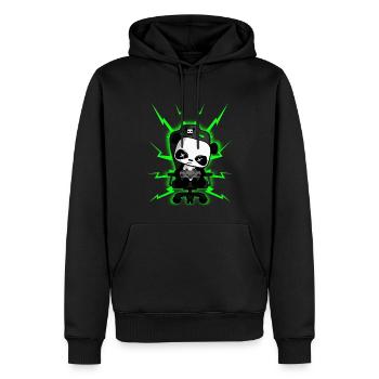 Süßer Gaming Panda, PEW PEW, Halloween, Horror - Männer Premium Bio Hoodie - Schwarz - Vorne - Nico (187cm)