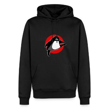 lustiger Kampfsport Pinguin Shirt Sticker - Männer Premium Bio Hoodie - Schwarz - Vorne - Nico (187cm)