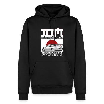 Japanese Domestic Market Legendary Sports Car - Men’s Premium Organic Hoodie - black - Front - Nico (187cm)