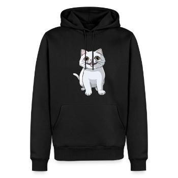 Cute kitten for cat owners - Men’s Premium Organic Hoodie - black - Front - Nico (187cm)