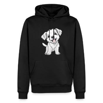 Süßer kleiner Hund - Männer Premium Bio Hoodie - Schwarz - Vorne - Nico (187cm)