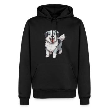Fidèle chien de compagnie - Sweat à capuche Premium bio Homme - noir - Devant - Nico (187cm)