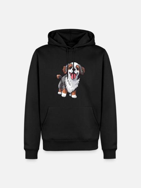 Chien mignon fidèle - Sweat à capuche Premium bio Homme - noir