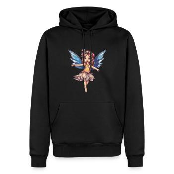 Enchanting fairy fairy tale creature with wings - Men’s Premium Organic Hoodie - black - Front - Nico (187cm)