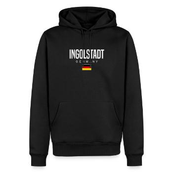 Ingolstadt - Sweat à capuche Premium bio Homme - noir - Devant - Nico (187cm)