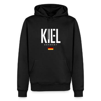 Quille - Sweat à capuche Premium bio Homme - noir - Devant - Nico (187cm)