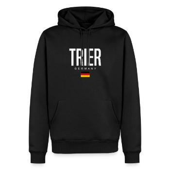 Trèves - Sweat à capuche Premium bio Homme - noir - Devant - Nico (187cm)